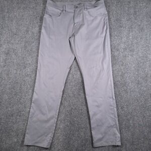 Travis Mathew Open to Close Pants Mens 34x31 Gray Golf Stretch Slim Fit READ